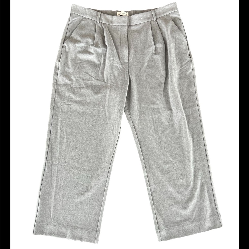 A&F Sloane Tailored Wide Leg Ultra High Rise Gray Classy Work Pant Size 34 18S